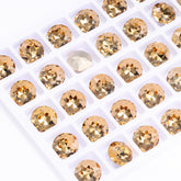 Light Smoked Topaz Gemstone Flower Shape High Quality Glass Pointed Back Fancy Rhinestones WholesaleRhinestone